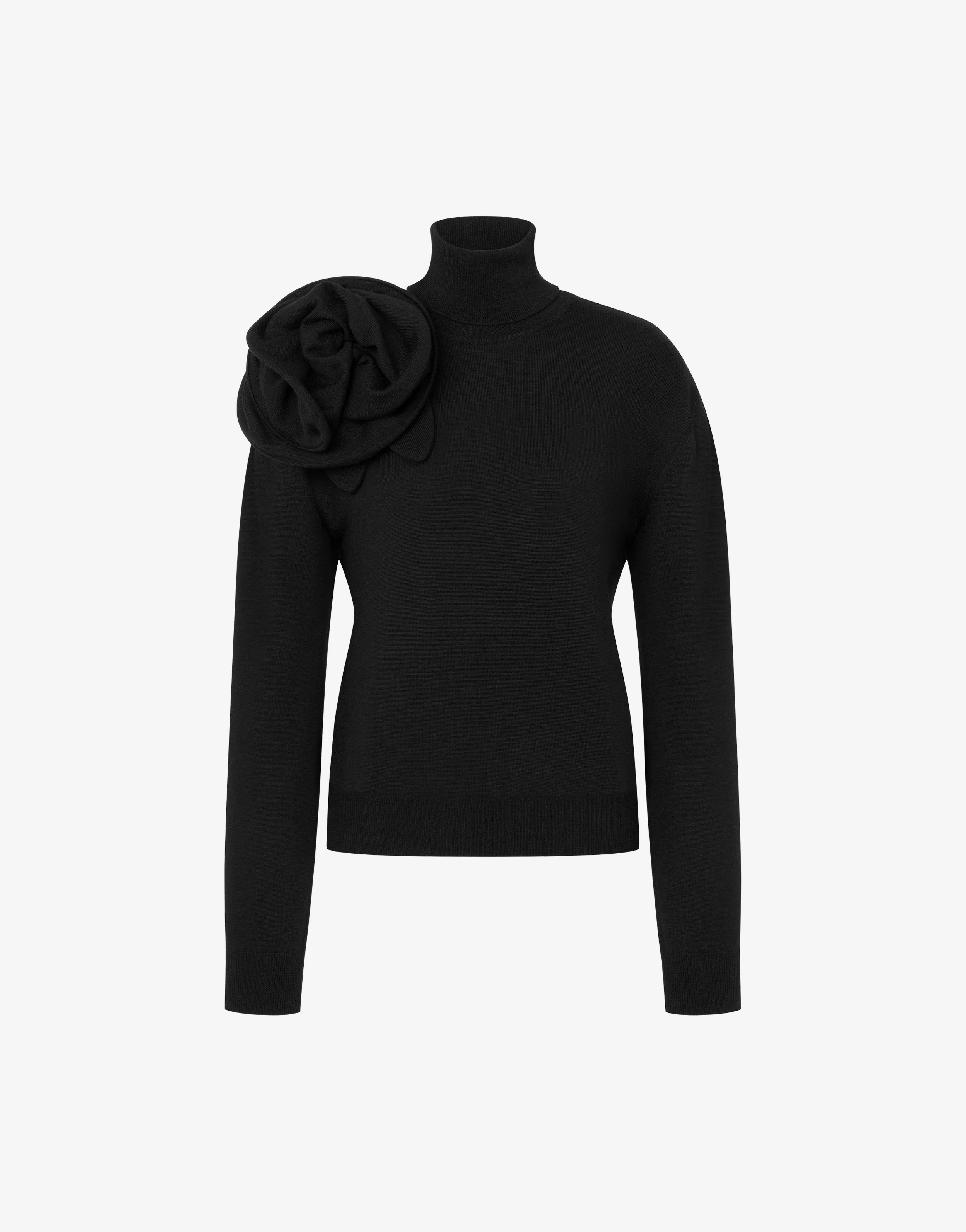 Maglia Con Collo Alto In Lana Merino - Moschino EN